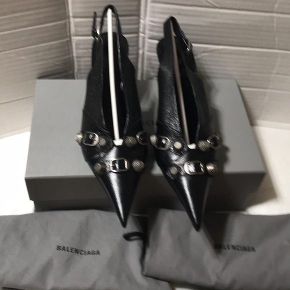 Balenciaga cagole sling back pointy toe heels. Made in Italy. NWT. - Picture 3 of 12